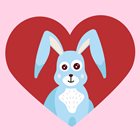 Haren i ett rött hjärta.