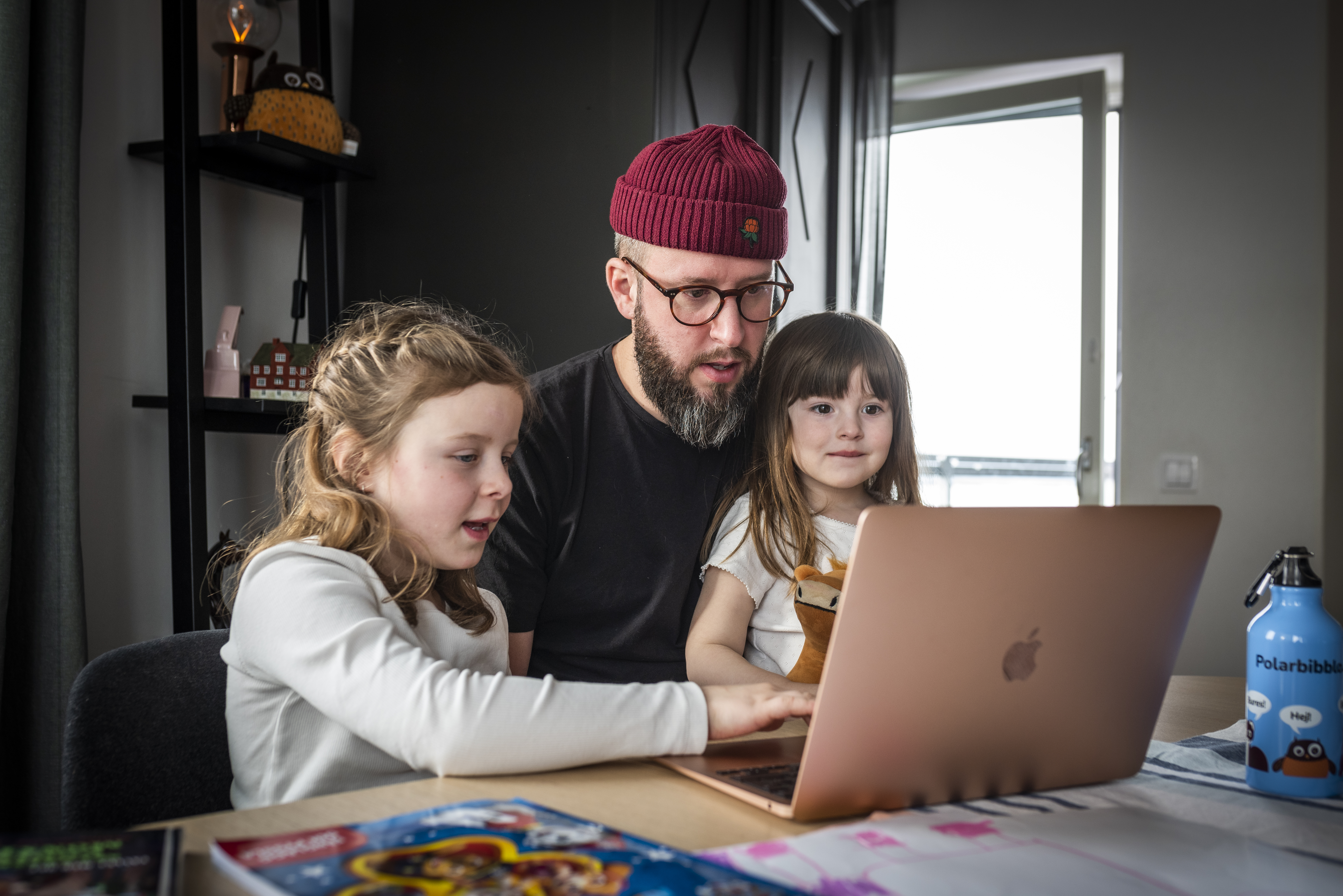 Pappa Med Barn Dator